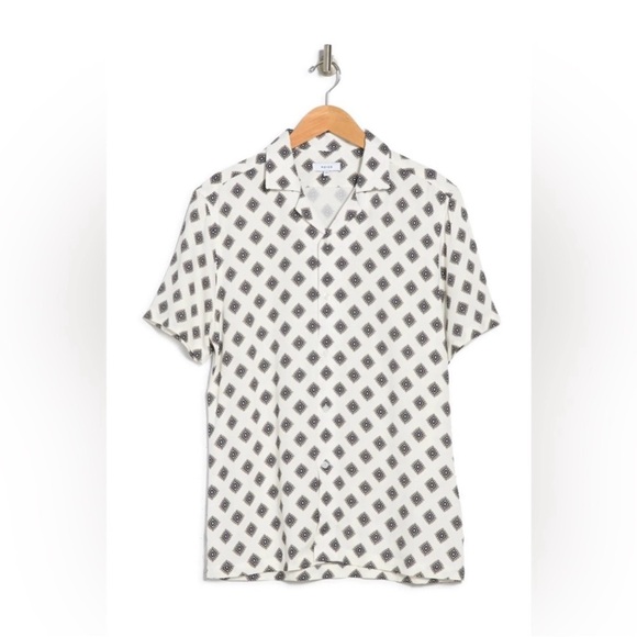 Reiss Joss Medallion Printed Cuban Collar Shirt - Picture 1 of 4